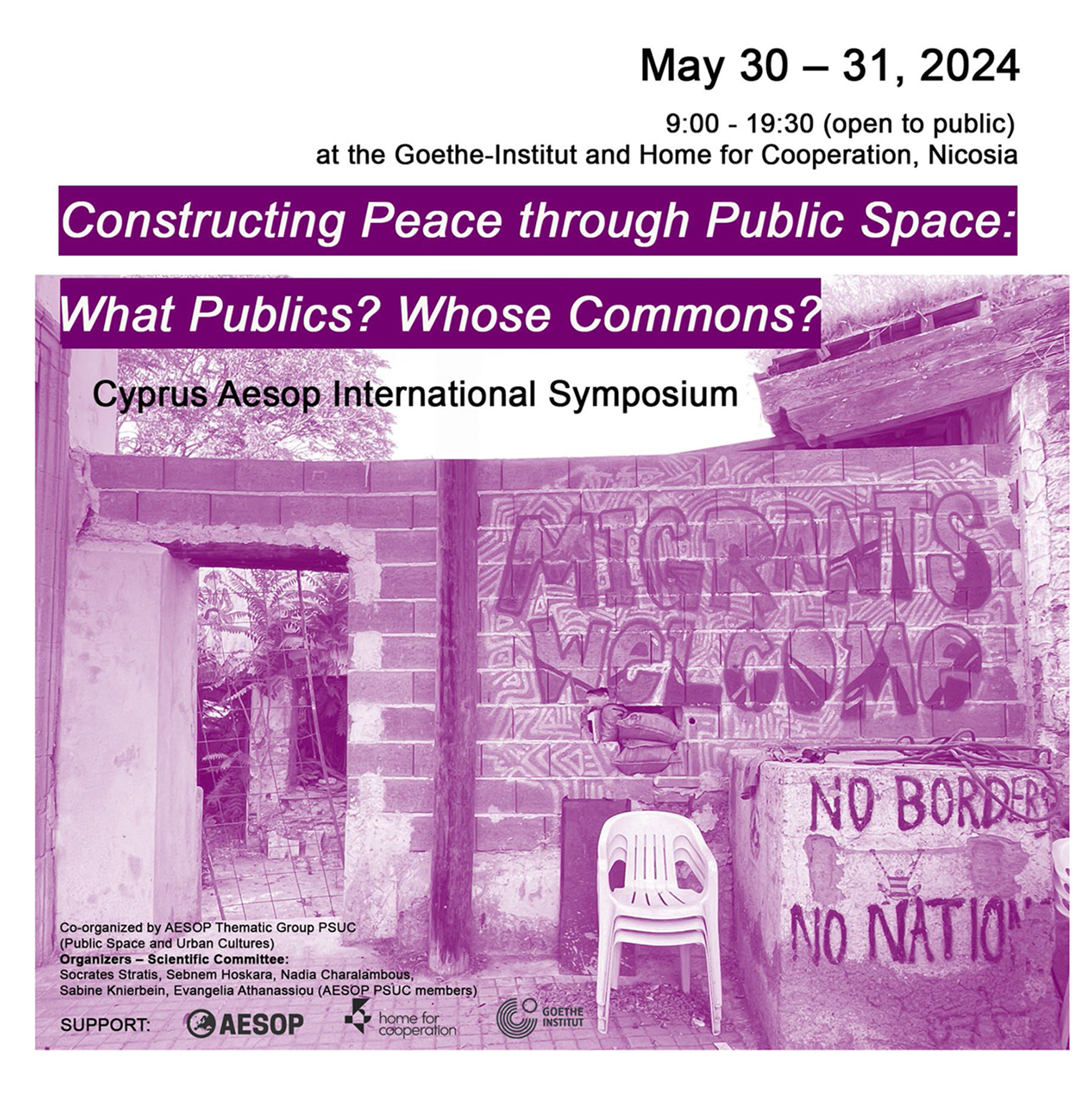 Constructing Peace through Public Space - Conference, Nicosia, May 30-31, 2024