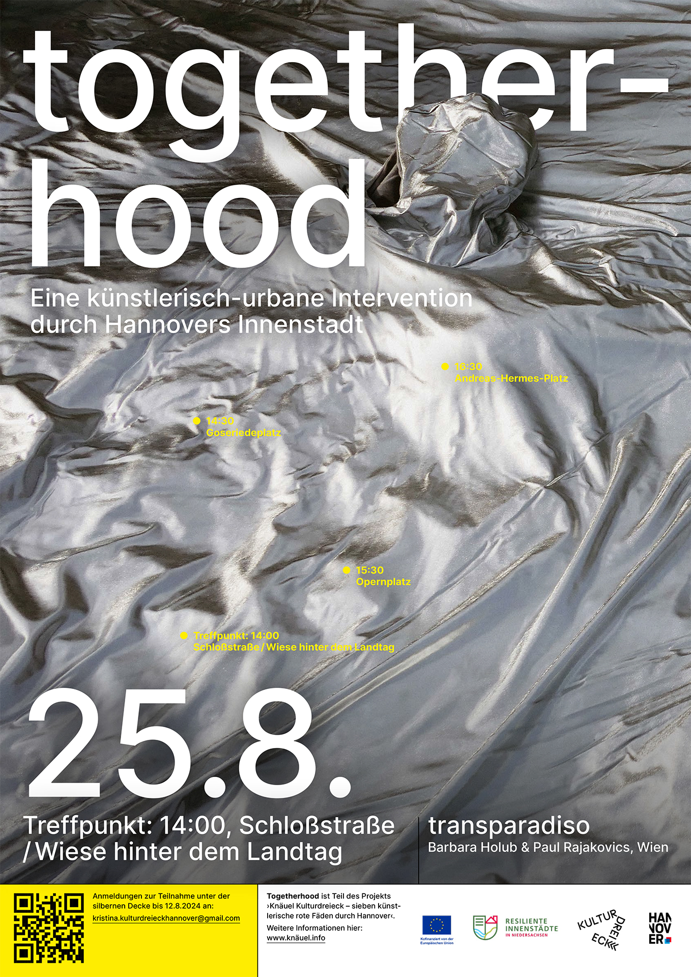 Togetherhood - performative intervention in Hanover: Aug.25, 2–5 pm